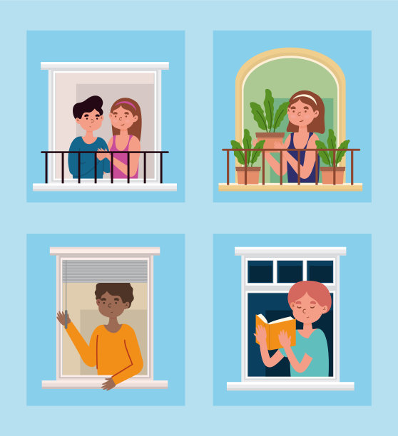 橱窗里有一群人图片下载