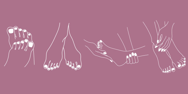 女性脚部护理插图图片下载