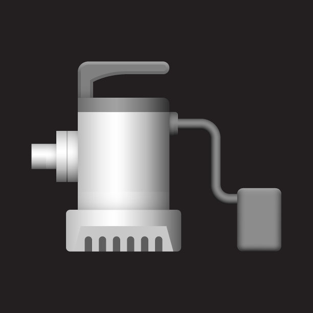 排污泵或潜水泵矢量图标设计。图片下载