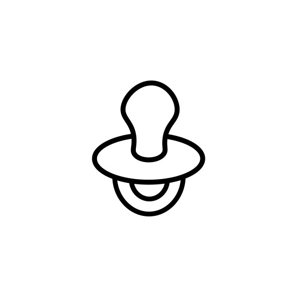 奶嘴图标婴儿护理标志奶嘴标志类型为网页设计或公司孤立矢量插图Eps Ai图片下载