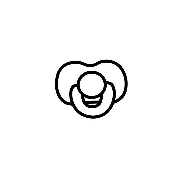 奶嘴图标婴儿护理标志奶嘴标志类型为网页设计或公司孤立矢量插图Eps Ai图片下载