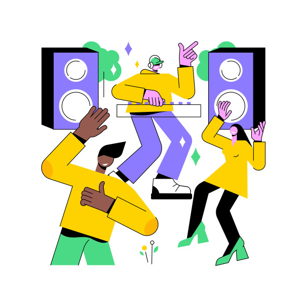 露天派对抽象概念矢量说明。图片下载