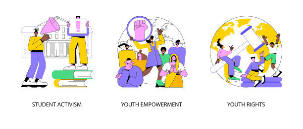 社会运动抽象概念矢量插图。图片下载