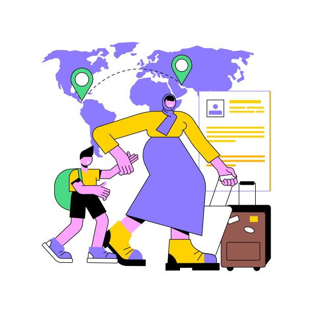国际移民抽象概念矢量插图。图片下载
