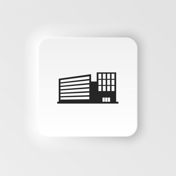 学校建筑的新造型图标。专业，像素完美的新形风格图标。学校新生风格的图标。新造型的学校建筑图标图片下载