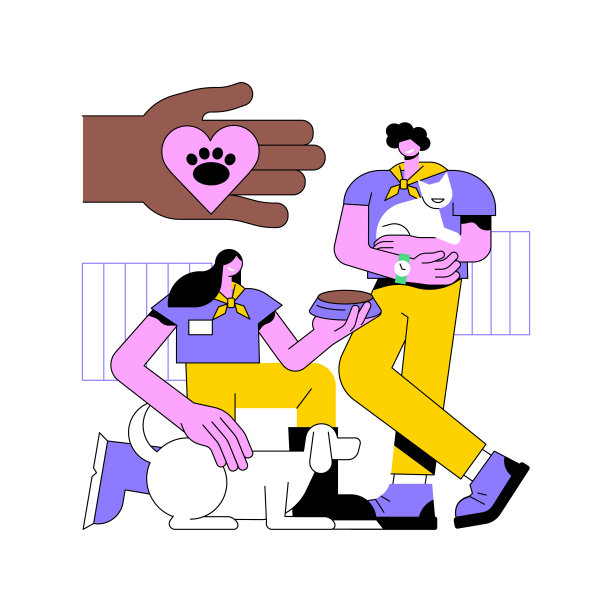 做抽象概念矢量插图的志愿者。图片下载