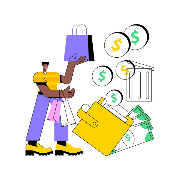 超支的抽象概念向量插图。图片下载