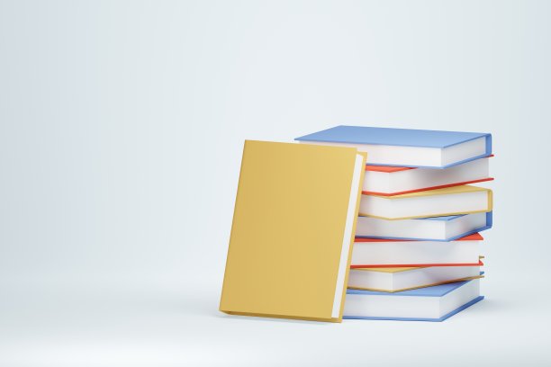 一叠一叠的书覆盖着五颜六色的课本。教育回到学校理念。3 d图呈现。图片下载