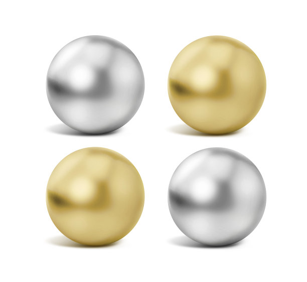 孤立的钢金属球在白色背景。三维渲染图片下载