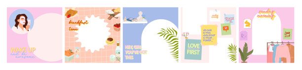 社交媒体模板。广场背景后图片下载