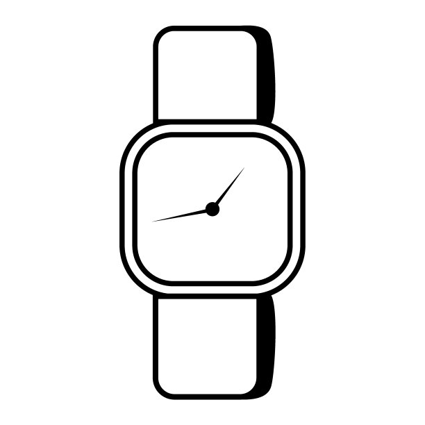 图标腕表与箭头。矢量插图。图片下载