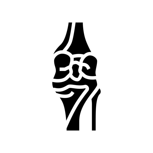 膝盖骨字形图标矢量插图图片下载
