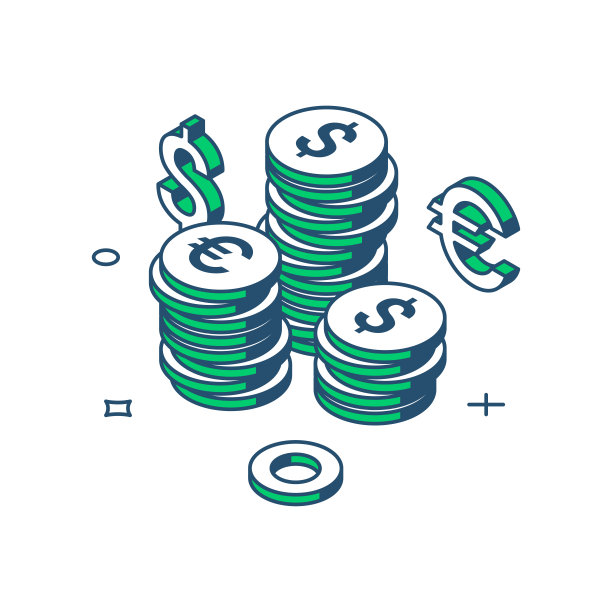 堆叠的黄金货币硬币，银行和金融经济财富三维图标等距矢量图片下载