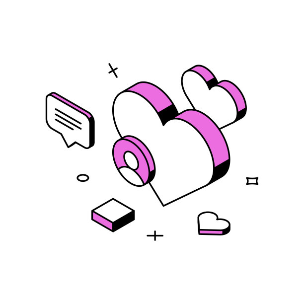 社交网络媒体传播社会网络空间连接喜欢，评论，关注，矢量图片下载