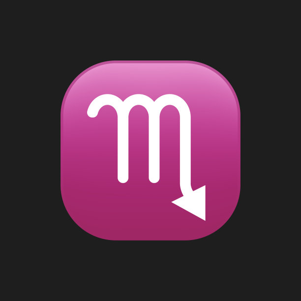 天蝎座星象符号表情矢量插图图片下载