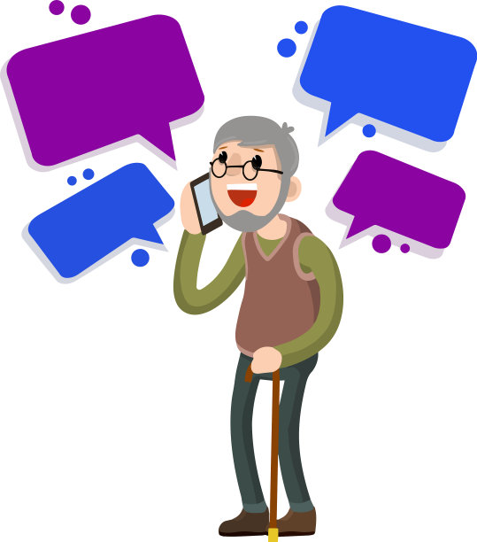 爷爷打来电话图片下载