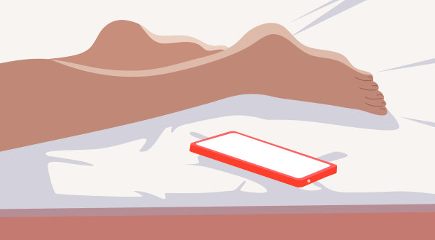 女人的腿和电话放在床上图片下载