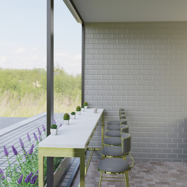 3D渲染的热咖啡被放在咖啡馆的白色大理石吧台上。图片下载