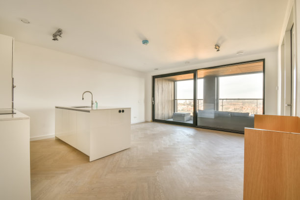 白色调的小厨房图片下载