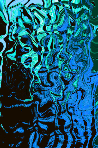 波浪形抽象蓝色深色图片下载