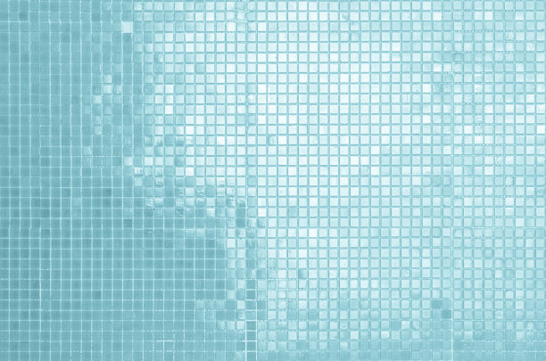 蓝色陶瓷墙和地砖抽象背景。设计几何灰色马赛克纹理的卧室装饰。简单的无缝图案网格背景医院墙壁，食堂和厨房。图片下载