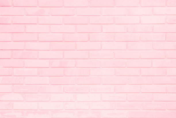 柔和的粉色和白色砖墙纹理背景。砖纹石地板室内石旧干净混凝土网格不均匀砖设计堆栈。家庭或办公室设计背景装饰。图片下载