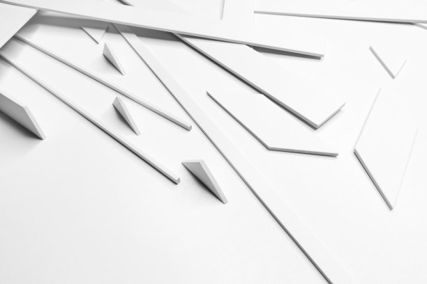 白色背景，几何构图抽象图片下载