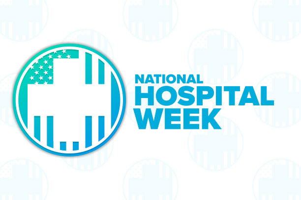 全国医院周。节日的概念。模板的背景，横幅，卡片，海报与文字铭文。矢量EPS10插图。图片下载
