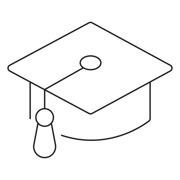 毕业帽幔校友舞会。矢量艺术。图片下载