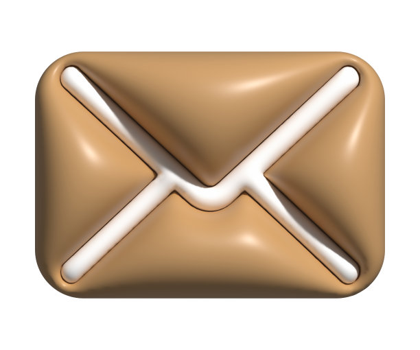 3D字母图标，电子邮件或注释按钮的表情符号图片下载