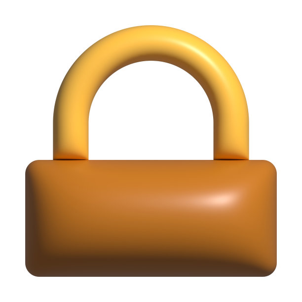 3D锁键，解锁键按钮，安全符号为表情符号图标图片下载