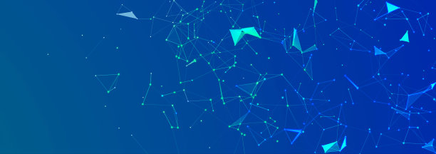 连接的线和点的结构。暗色背景上的线框多边形元素。科学技术。3 d图片下载