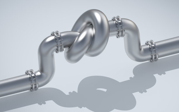 天然气或原油管道。三维演示图片下载
