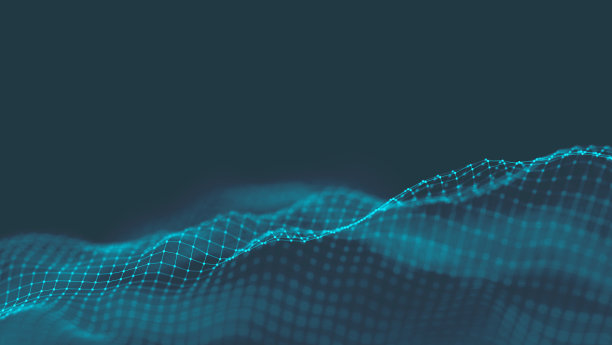 音乐抽象的背景蓝色。音乐均衡器，用音乐波显示声波，音乐背景均衡器概念图片下载