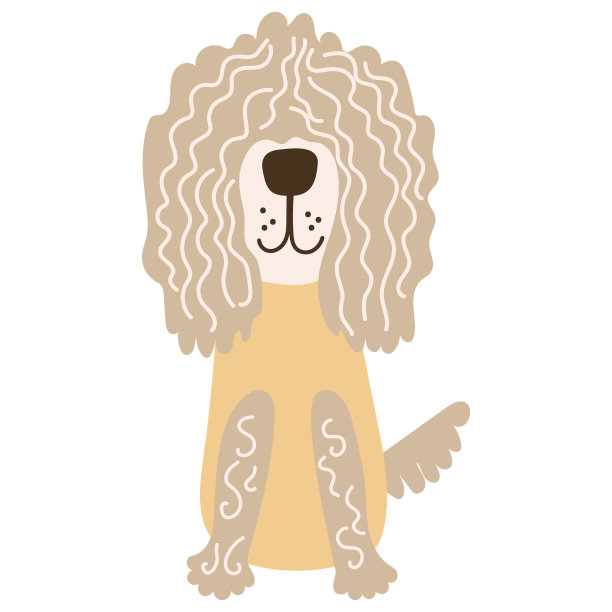 孤立背景上的卡通狗。矢量插图。图片下载