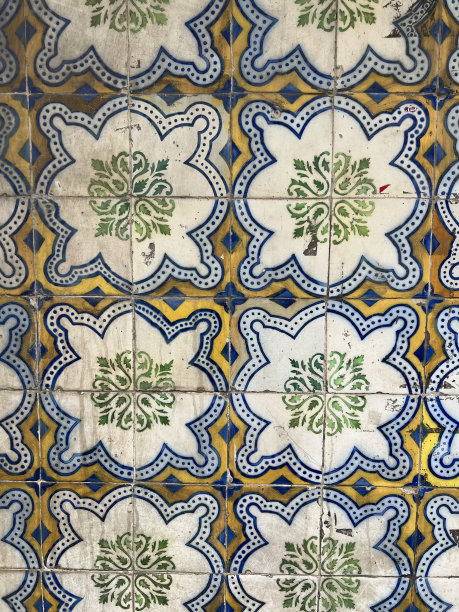 古老的传统葡萄牙瓷砖- Azulejos图片下载