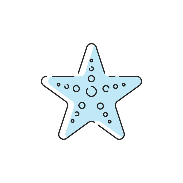 海星图标。像素完美。矢量轮廓星鱼剪影。简单的线条艺术夏季现代海滩或海洋图形网页设计，移动应用程序，标志概念。图片下载