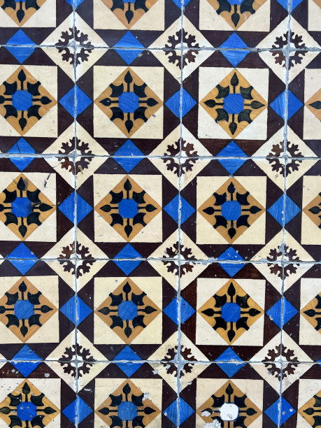 古老的传统葡萄牙瓷砖- Azulejos图片下载
