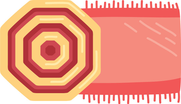 沙滩浴巾和雨伞图片下载