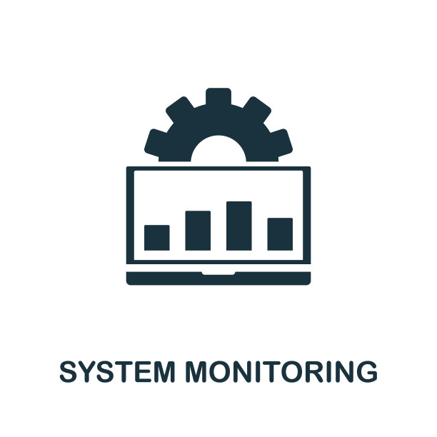 系统监控图标。来自数据组织集合的简单元素。填充系统监控图标的模板，信息图形和更多图片下载