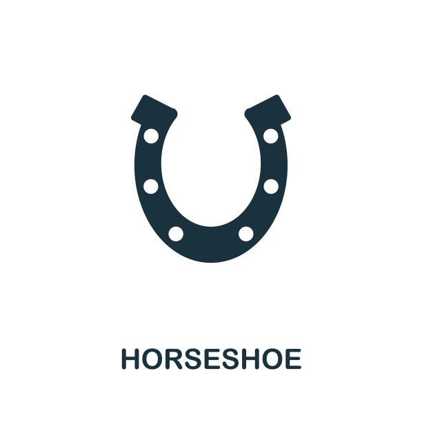 马蹄形矢量图标符号。从农场图标收集的创意标志。填平的马蹄铁图标的电脑和手机图片下载