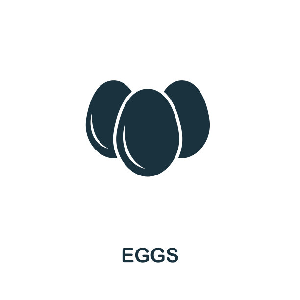 鸡蛋矢量图标符号。从农场图标收集的创意标志。填充扁蛋图标的电脑和移动图片下载