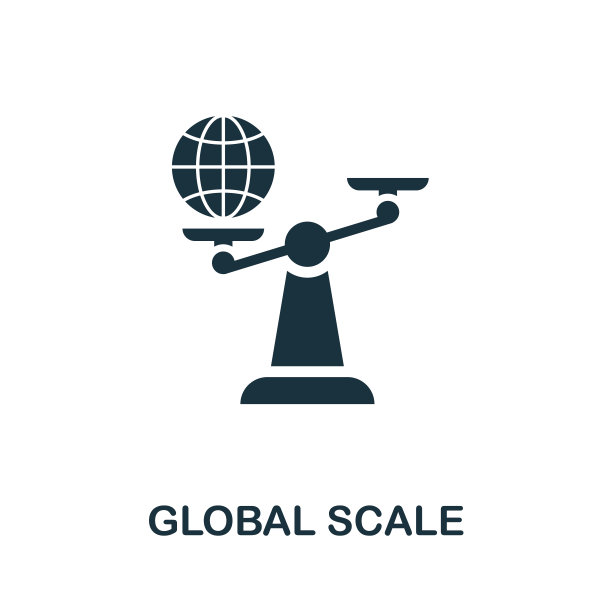 全球范围内的图标。业务中断集合中的简单元素。填充了模板，信息图形和更多的全球规模图标图片下载