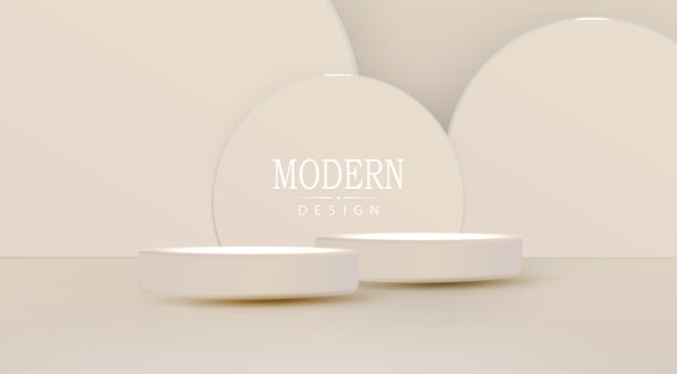 椭圆形框架与一个圆形舞台上精致的米色设计图片下载