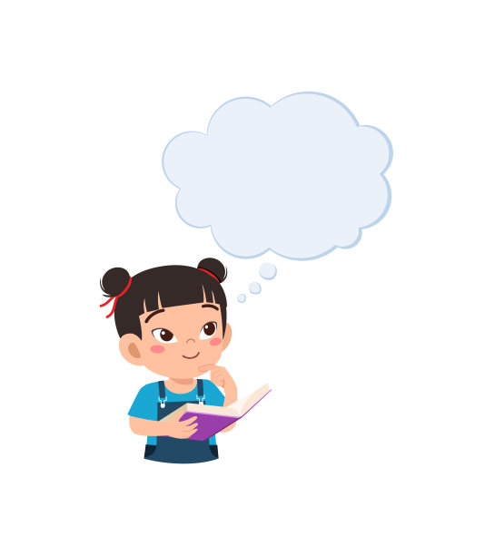 小孩子读书，思考一些事情图片下载