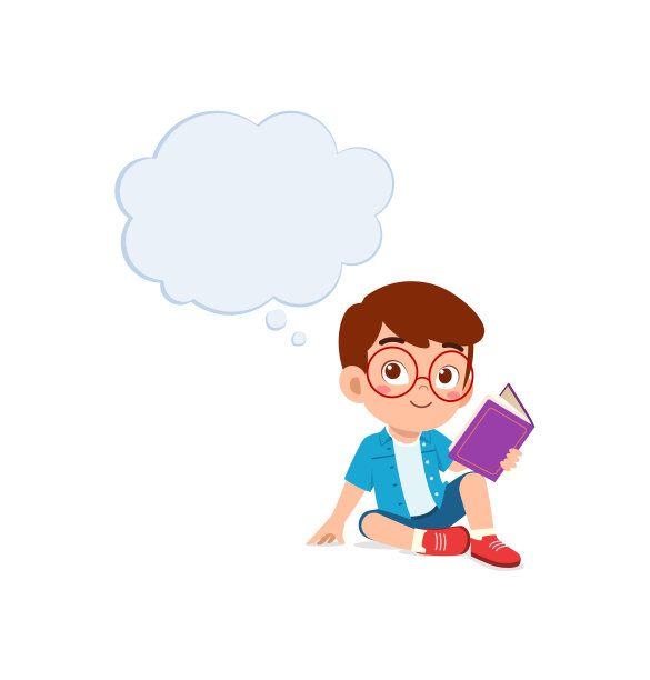 小孩子读书，思考一些事情图片下载