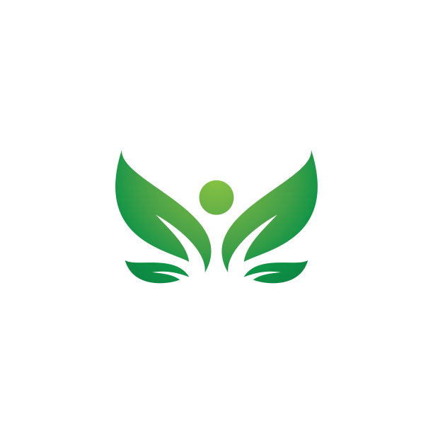 健康的人类角色向量模板插图。生态和生物产品概念标志。图片下载