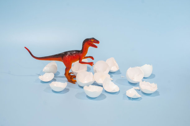 蛋壳破裂的有趣恐龙图片下载