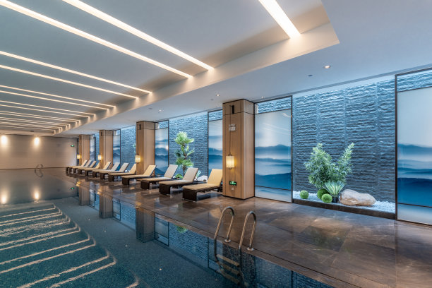 私人游泳池休息区图片下载