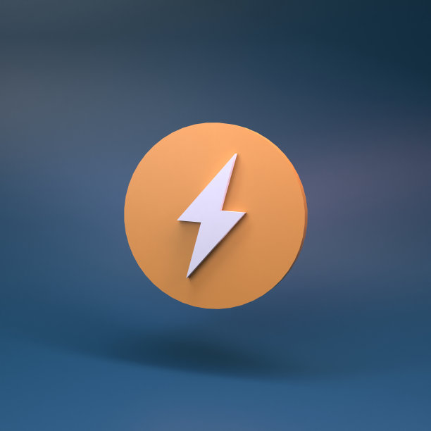 快速充电图标。电荷的概念。3 d渲染。图片下载
